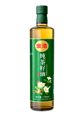 【小瓶换着吃】金浩纯茶籽油山茶油物理压榨可凉拌食用油750ml