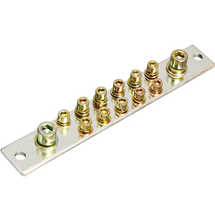 4mm*20mm宽紫铜零地排5孔接线排接零排大电流配电箱零线排端子排