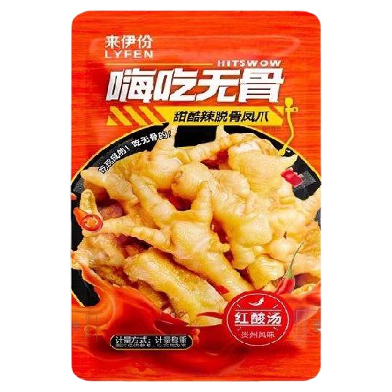 来伊份甜酷辣脱骨凤爪500g鸡爪
