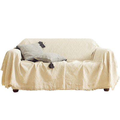 田园风纯色网红加厚民宿沙发套罩