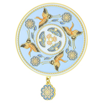 陕西历史博物馆故宫文创镜子西安院洛阳古风纪念品国风随身朱颜镜