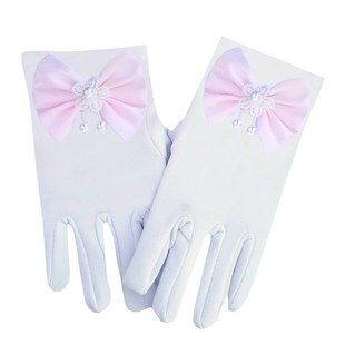 儿童手套薄款小学生幼儿园舞蹈表演礼仪五指儿童手套白演出纯白色