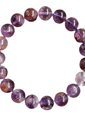 天然梦幻紫幽灵水晶灵石手链情侣