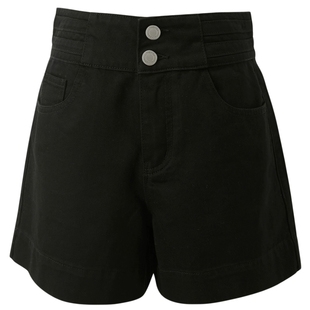 三彩丽雪leisure2025夏季新款收腰牛仔裤休闲短裤直筒裤纯棉女