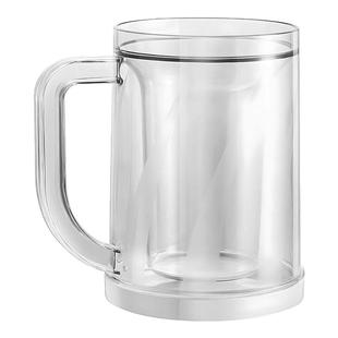 冰镇夹层杯双层大容量啤酒杯夏天制冰杯冰箱冷冻杯可乐冷饮果汁杯