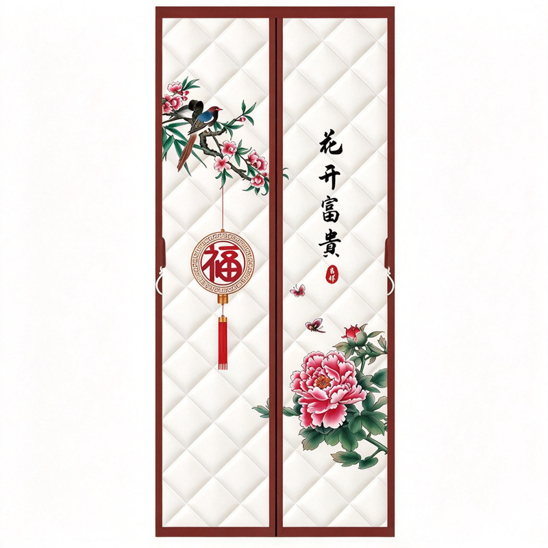 冬季加厚磁吸防寒锁温防水棉门帘