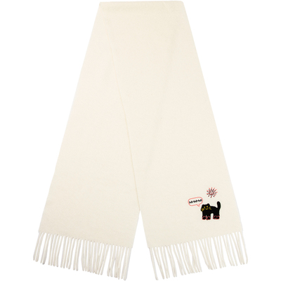 Siggi原创猫咪刺绣羊毛围巾礼盒