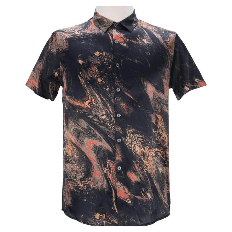 桑蚕丝短袖港风夏季衬衫时尚新品