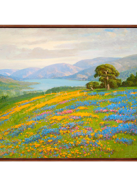 杰克逊-加利福尼亚的春天版画客厅装饰画玄关挂画壁画北欧风景画