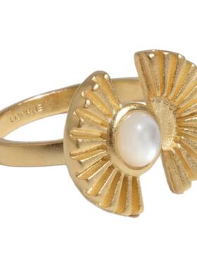 LOPHNE开口k金射线戒指