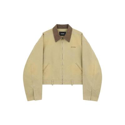 WE11DONE25早秋女士褪色效果工装夹克简约翻领小logo外套