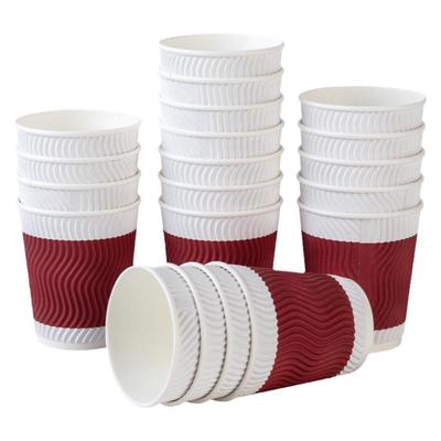 加厚波纹防烫咖啡豆浆杯