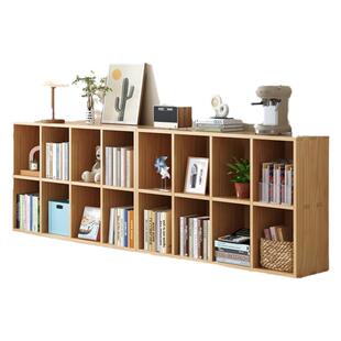 实木书架置物架落地靠墙格子柜幼儿园储物收纳柜家用儿童书柜矮柜