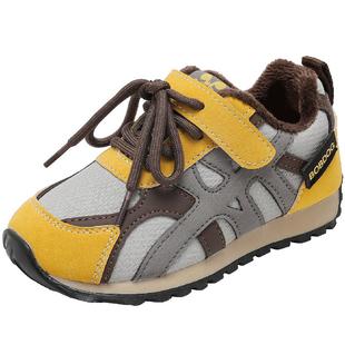 巴布豆童鞋男童加绒鞋男孩运动鞋2025新款加厚德训鞋儿童二棉鞋女