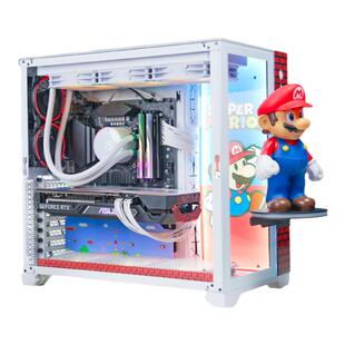 超级水管工马里奥13代酷睿i7 14700K RTX4070Ti 台式水冷电脑主机
