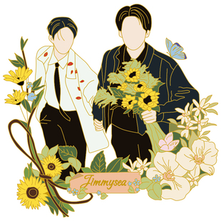 吉米海周边GMMTV金属徽章同款立牌应援海报包包挂件礼物 jimmysea