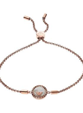 阿玛尼女士手链时尚玫瑰金鹰标