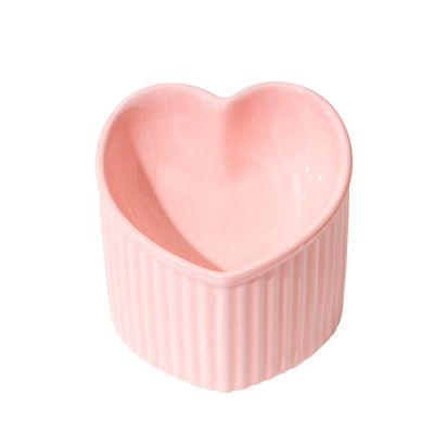 猫碗陶瓷高脚斜口猫碗防打翻猫食盆小型犬狗碗猫咪水碗饭碗宠物碗