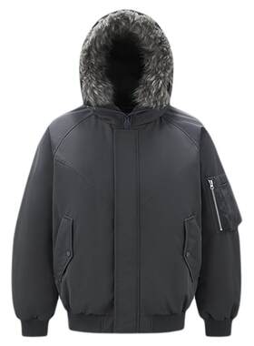森马三防飞行员外套连帽羽绒服男