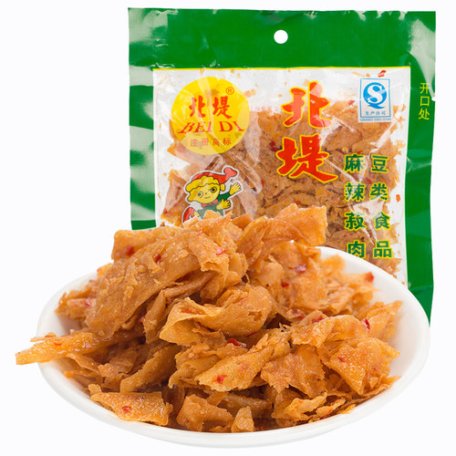 北堤麻辣肉湖南常德特产酸辣片豆干豆皮素肉8090怀旧零食儿时小吃