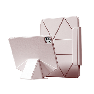 ipad保护壳增高支架iPad11磁吸拆分720°旋转y折叠10代98苹果air765保护套pro13寸平板12.9防摔弯mini7透明壳