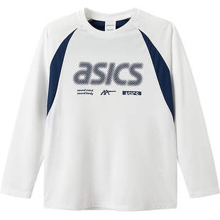 亚瑟士儿童长袖T恤新款网眼透气羽毛球运动训练服吸湿排汗速干衣