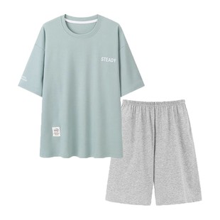 时尚睡衣男款2025新款秋季薄款冰丝布料休闲大码居家服套装可外穿