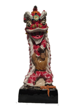 石湾公仔商务黄飞鸿舞狮工艺品