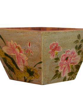 实木装饰摆件收纳中式复古米斗