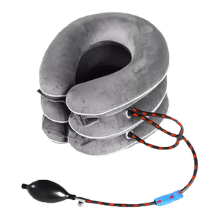 脖子僵硬矫正颈椎牵引器充气式护颈颈部拉伸器便携式医用级家用款