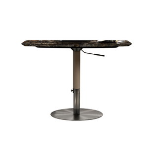 意式极简天然大理石可升降旋转创意沙发边几奢石洽谈小桌子角几