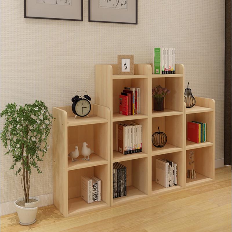 办公书桌面实木多层小书架柜置物架整理储物架收纳层架杂物架