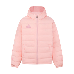 PJLX羽绒服字母雪花山峰刺绣白鸭绒轻薄连帽排骨冬季男女保暖外套