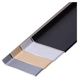 免钉铝合金踢脚线金属贴脚线6cm8公分防水自粘免打孔不锈钢地脚线