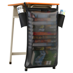 带锁书袋课桌收纳学生高中挂书袋初中学生课桌挂袋书桌侧边收纳袋