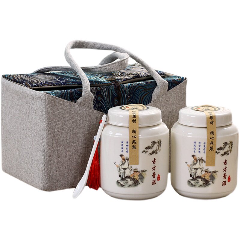 可定制陶瓷密封罐药材茶罐配礼盒