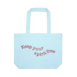 SunsetPark「精神自由」原创字母刺绣ins彩色简约单肩帆布托特包