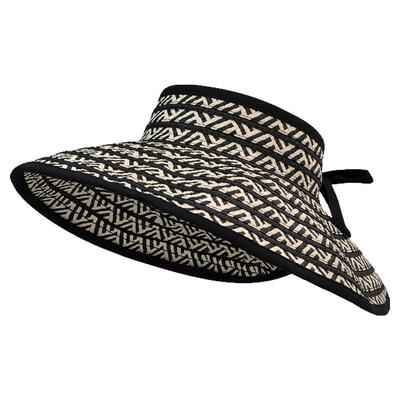 大檐可折叠草编空顶防晒遮阳帽