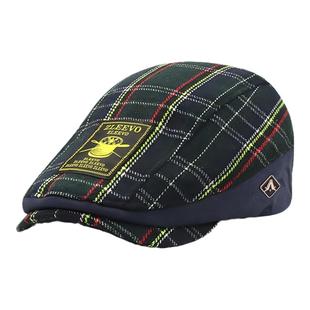 帽子男贝雷帽春秋季经典格纹英伦鸭舌帽女时尚潮流高端品牌前进帽