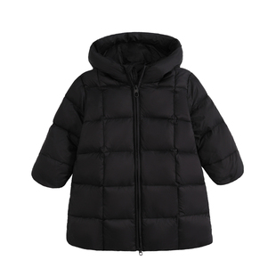 新国标白鸭绒儿童羽绒服2025冬装新款洋气男女宝宝中长款加厚外套