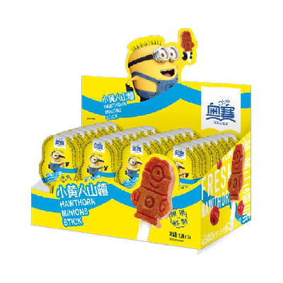 奥赛小黄人山楂棒棒糖零食36支