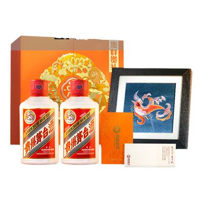 惠群贵礼整箱礼盒酒+苗绣装饰画