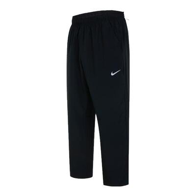 nike耐克男子黑色直筒梭织训练跑步运动裤休闲裤长裤男FB7491-010