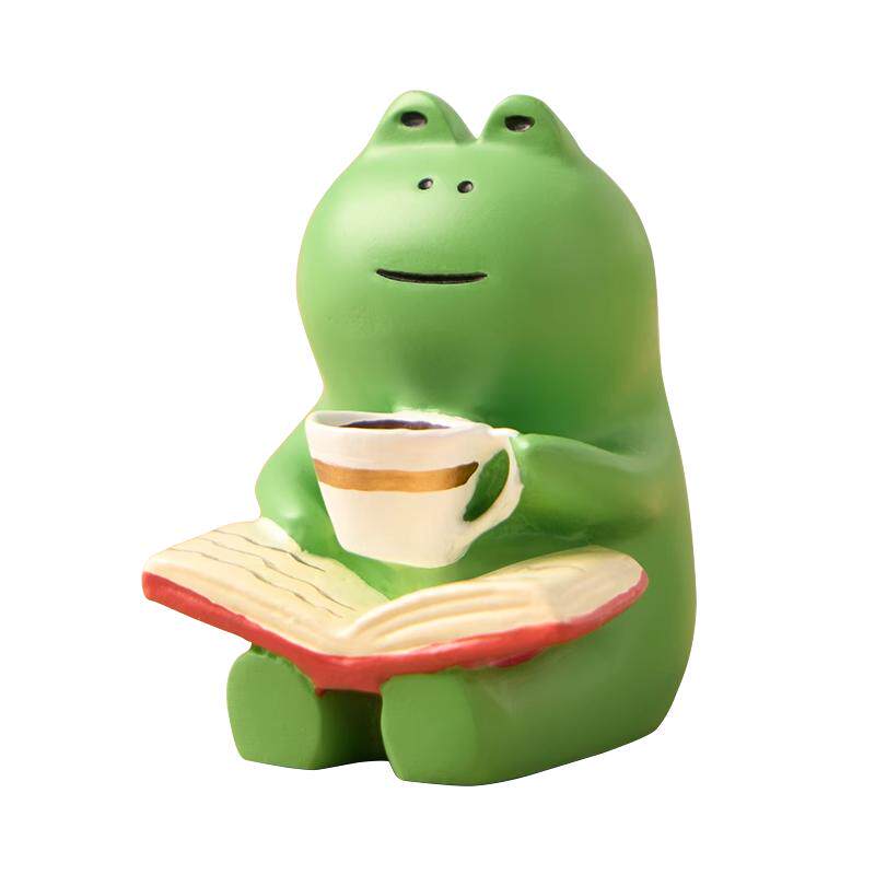 青蛙可爱治愈小摆件办公室工位情绪稳定书桌面装饰品生日解压礼物