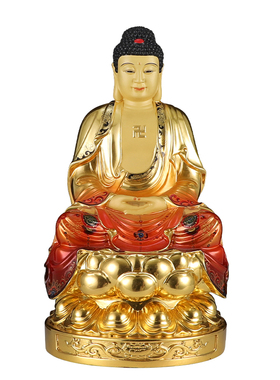 纯铜释迦牟尼佛像摆件家用