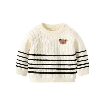 婴儿针织衫宝宝毛衣秋冬加厚保暖