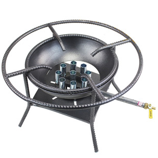 钢筋吊汤猛火灶商用煤气低汤灶平底锅汤桶液化气煮面熬汤卤肉矮灶