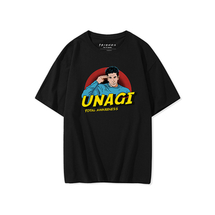 Friendsforever老友记周边罗斯UNAGI重磅美式T恤