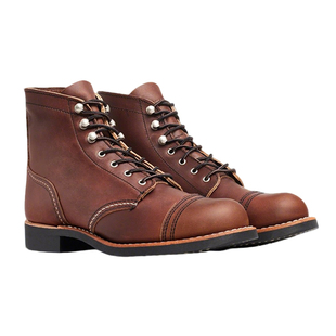 红翼3365 Red Wing工装靴圆头女靴牛皮黑色女鞋皮鞋轻奢马丁靴RW