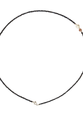 天然黑水晶珍珠项链女轻奢小众